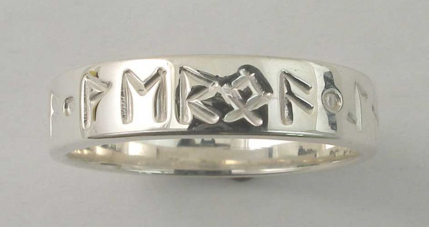 Norse Love Spell RUNE Ring TWO HEARTS BECOME ONE, band  