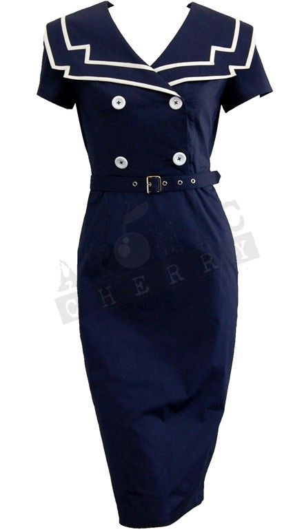 Ahoy Matey Sailor Pin Up Dress