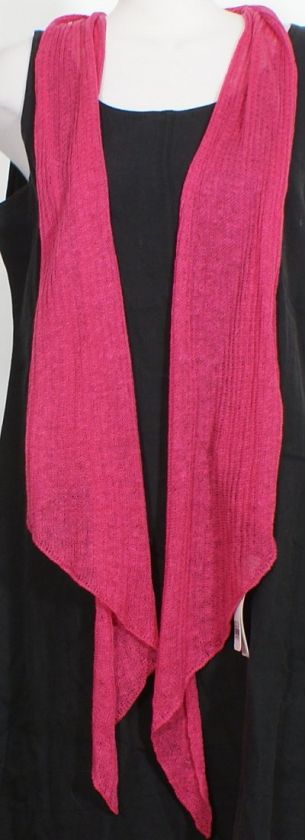 NWT EILEEN FISHER Fuschia Airy Washed Linen Gauze Scarf  