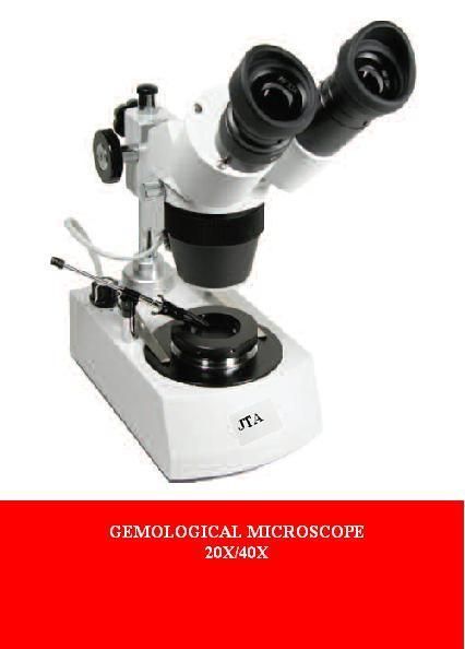 GEMOLOGY STEREO MICROSCOPE 20X / 40X POWER W/STONE HOLD  