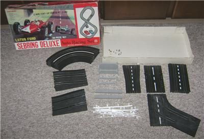 Vintage Marx Sebring Deluxe Auto Car Racing Track Le Mans Slot Race 