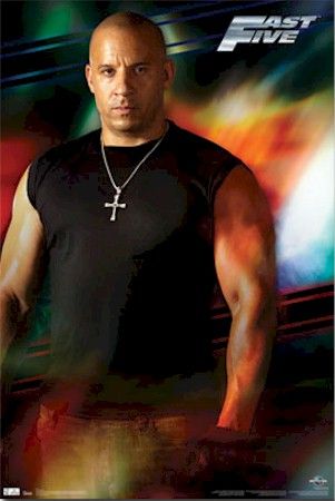 MOVIE POSTER ~ FAST FIVE VIN DIESEL PORTRAIT Furious 5  