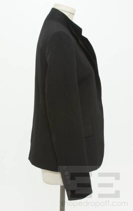 Viktor & Rolf Black Wool Layered One Button Blazer Size 42  