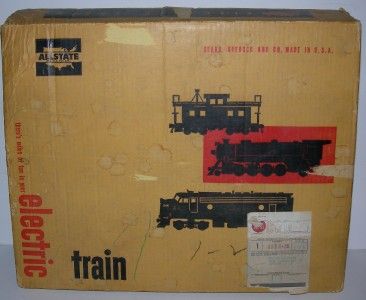 VINTAGE  ALLSTATE TRAIN SET WITH ORIGINAL BOX NUMBER 9715 MARX 