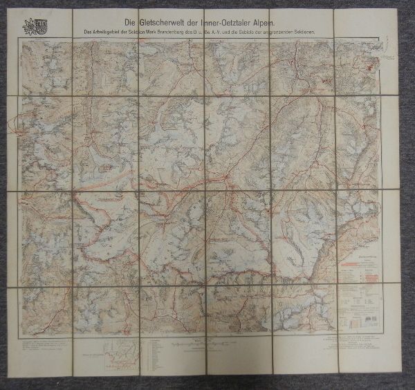 WW2 G.I. WAR TROPHY MAP of TIROL AUSTRIA ALPS MOUNTAINS  