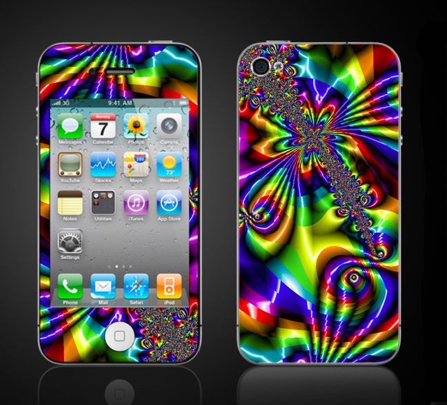 iPhone 4 Trippy Hippy Skin groovy psychedelic ip4trippy  