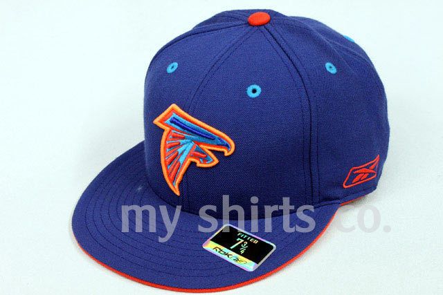 Atlanta Falcons NFL Reebok Blue Orange Fitted Cap NEW  