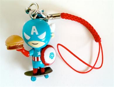 CAPTAIN AMERICA MARVEL FRENZIES TOKIDOKI ZIPPER PULL PHONE CHARM 