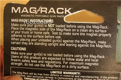 Gun MAG RACK Portable Magnetic Vehicle Rack / Safe Rack  