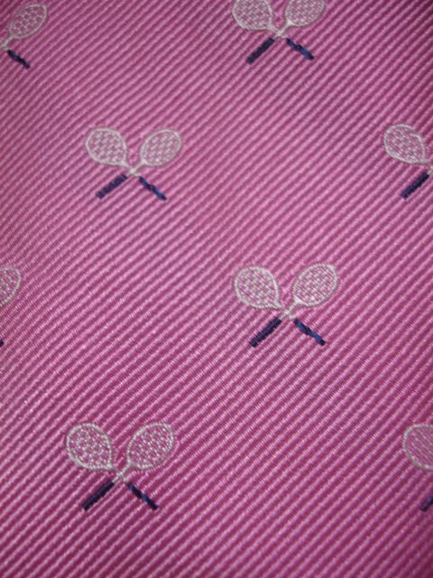 New CLUB ROOM Silk Tie Mens Necktie Woven Pink Sports  