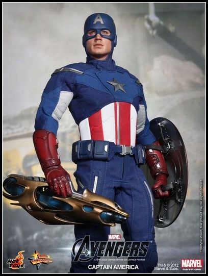 Hot Toys 1/6 Marvel The Avengers   Captain America NEW  