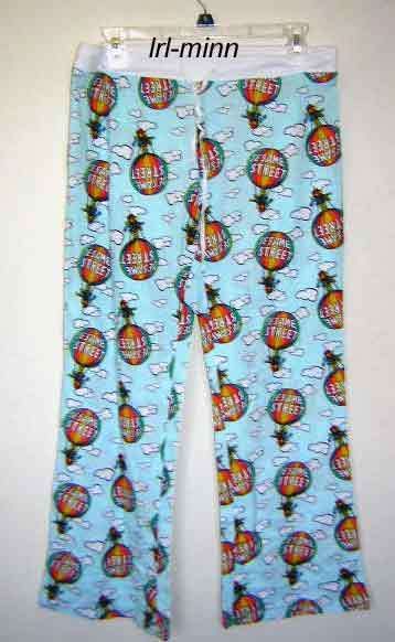 Sesame Street Hot Air Balloon Big Bird Lounge Pants S  