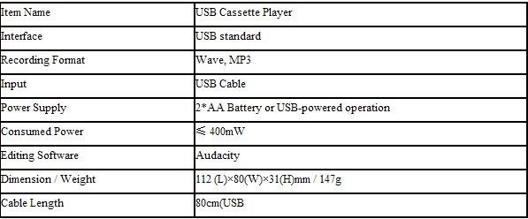 Tape to PC Super USB Cassette to  Converter Capture  