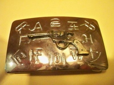 VTG CHAMBERS Belt Buckle USA Western Branding  