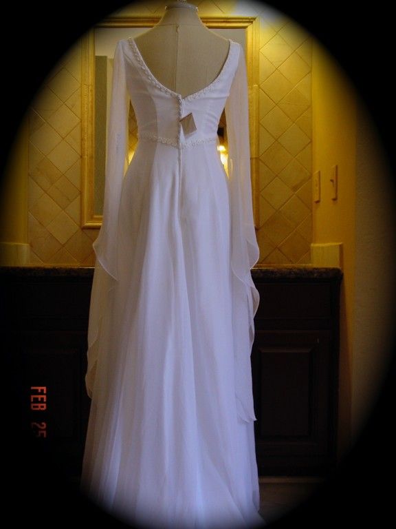 Michael Angelo WEDDING DRESS Gown MEDIEVAL RENAISSANCE CELTIC White 6 