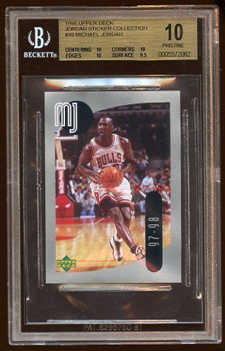 BGS 10 PRISTINE MICHAEL JORDAN 1998 UD UPPERDECK #49  