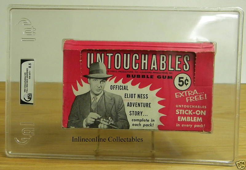 1962 The Untouchables Wax Pack Full Box GAI Graded 8.5  