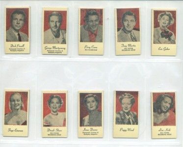 ENGRAV O TINTS PORTRAITS MOVIE STARS 1945 49 PEERLESS  