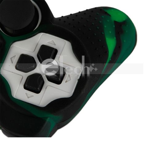 New Silicone Case Cover for Sony Playstation 3 PS3 Controller Green 