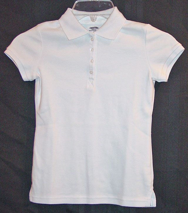 CHEROKEE GIRLS WHITE ULTIMATE POLO SHIRT SIZE 5 XSMALL NWT  