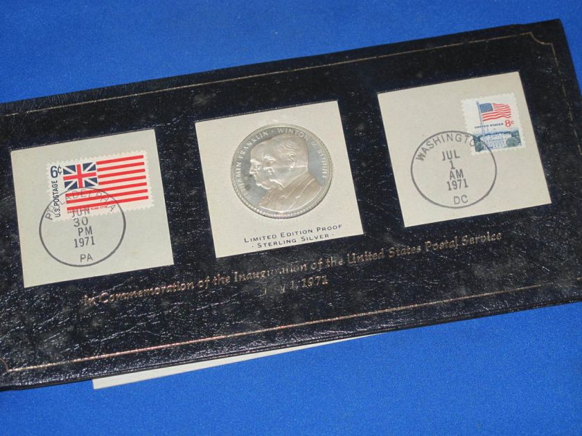   COMMEMORATION OF INAUGURATION OF US POSTAL SERVICE STERLING SILVER FDC