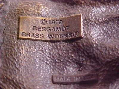 1979 BERGAMOT BRASS BELT BUCKLE MOTORCYCLE DESIGN NR  