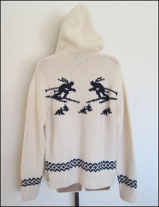 RALPH LAUREN Polo Jeans Co WOOL Suicide Skier HOODED Ski SWEATER sz S 