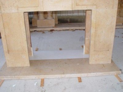 ART DECO HAND CARVED MARBLE FIREPLACE MANTEL MBY153  