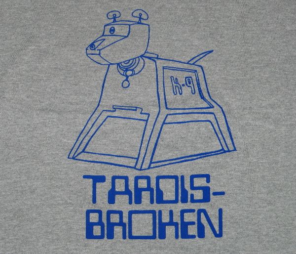 Doctor Who K 9 Figure, Tardis Broken Humor T Shirt, NEW UNWORN  