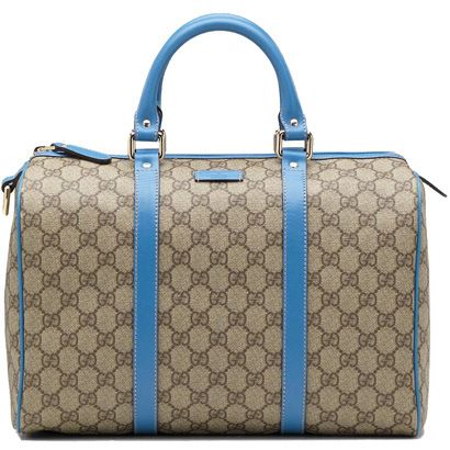 AUTHENTIC GUCCI JOY BOSTON BAG MEDIUM w/BLUE LEATHER NWT  