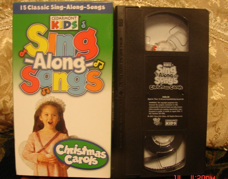 Cedarmont Kids Sing Along Songs CHRISTMAS CAROLS VHS FREE 1st Class 