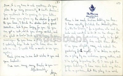 AYN RAND 8 Page Autograph Letter SIGNED 1937 MARCELLA RABWIN GONE WITH 