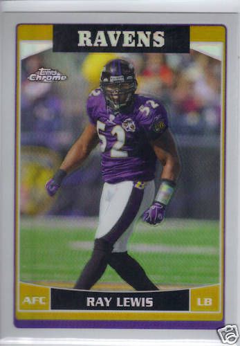 RAY LEWIS 2006 TOPPS CHROME REFRACTOR #56 RAVENS  