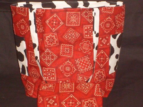 RED BANDANA COWBOY Baby Diaper Bag Tote & Wipe Case  