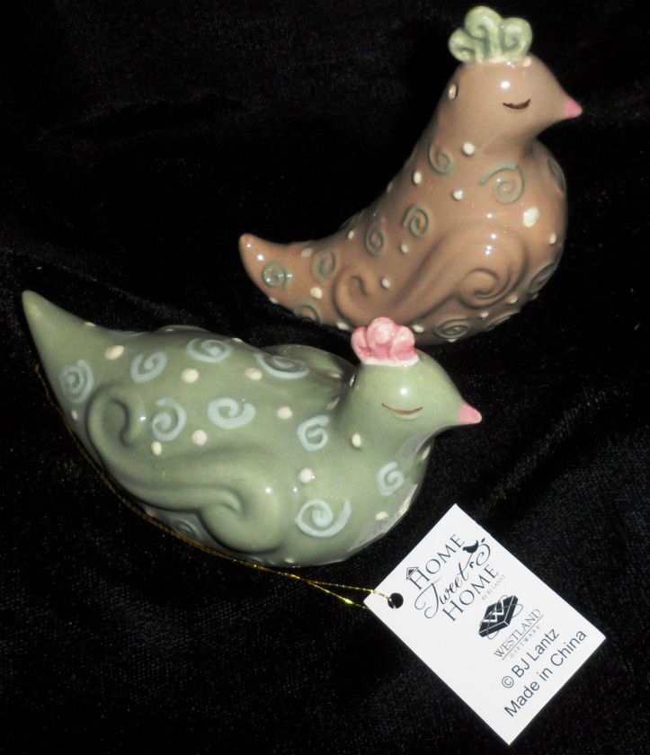 Victorian Style Love Bird Heartsong Salt & Pepper Shaker Set  