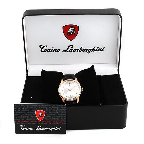 New TONINO LAMBORGHINI EN035DL.502 Swiss Movement Leather Mens Watch 