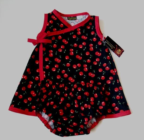 New Moraccan Red black toddler baby girl Punk dress  