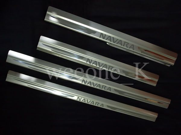 DOOR SILL NISSAN NAVARA SCUFF PLATE CHROME TRIM 05 07  