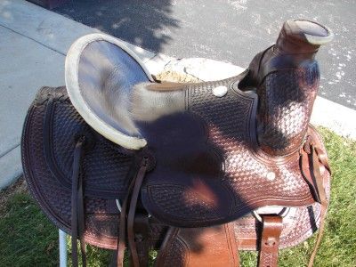 16 Dark oil Bear Trap WESTERN ROPING RANCH CUTTER HORSE SADDLE 