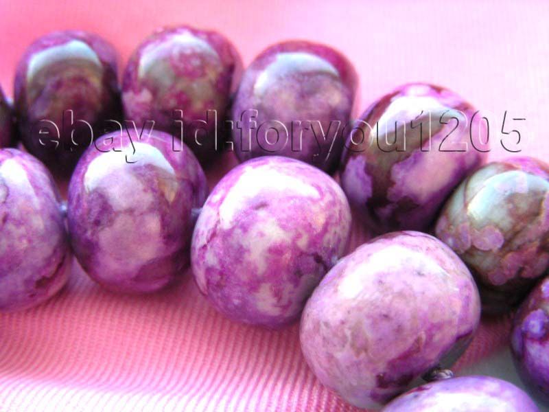   18 natural 16mm lavender charoite necklace it is very beautiful the