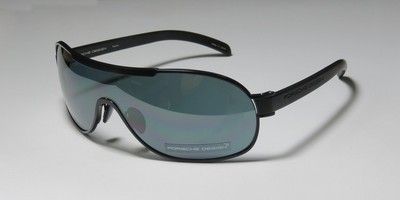   8492 C BLACK/BLUE MIRRORED TITANIUM SHIELD SUNGLASSES/SHADES  