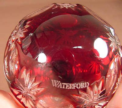 2011 Waterford Cased RUBY Ball Ornament NIB  