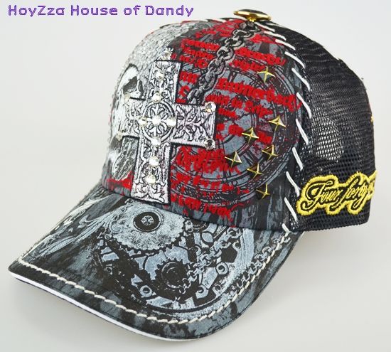 41(Four 41) Cross Chain Specialty Rhinestone cap  