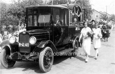 Photo 1934 Moravia Funeral   Czech Chevrolet Hearse  