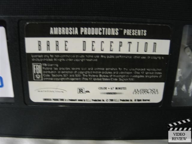 Bare Deception VHS Tane McClure, Daniel Anderson  