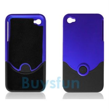Blink Slider Two Tone Color case for iPhone 4. Blue Top/Black Bottom 
