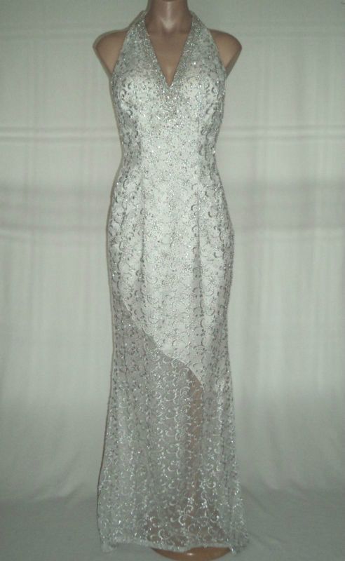 Claires Collection Evening Gown National Pageant ~ illusion 
