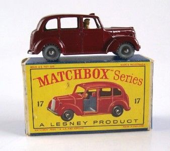 MATCHBOX LESNEY 17 AUSTIN FX TAXI, RARE, 1962, MIB  