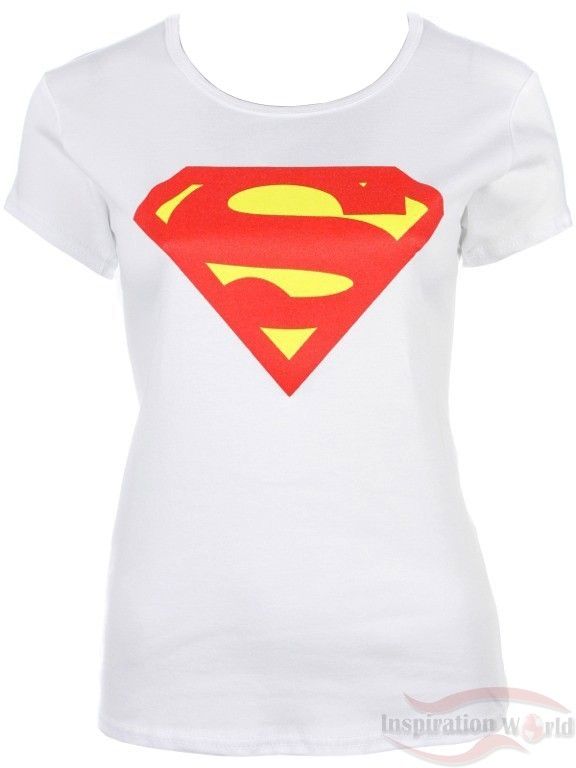 NEW WOMENS LADIES BatMan SUPERMAN SUPERWOMAN PRINTED T SHIRT TOP SIZE 