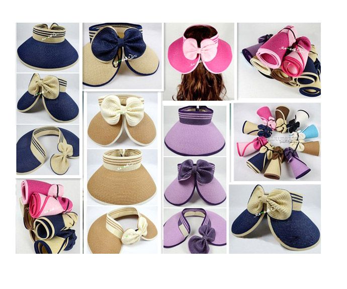 Roll Up Ladies Beach Sun Hat Muticolors  